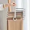 Hangers 2pcs Clothes Multi-Functional Pants Rack Shelves Stainless Steel Wardrobe Hanger Towel Scarfs Closet Storage