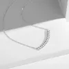 Kettingen Toal Is 1.3ct Ronde Cut 3mm Moissanite Ketting Voor Vrouw Met Certificaat Massief Zilver 925 Trend Sieraden ketting