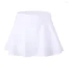 Kjolar trendiga kvinnor tennis sport aktiva skorts shorts yogadans hög midje kjol i blå/svart/vit/marinblå/rosröd