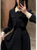 Casual Dresses Women's Clothing 2023 Summer OL A-line Midi Tweed Blazer Harajuku Chic And Elegant Woman Dress Tunic Frocks Korean Style