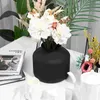 Vasen Eisen Blumentopf Eimer Schwarz Vase Container Pampas Gras Dekor Haushalt Matte Runde Mittelstücke