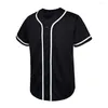 Men's T Shirts Series Mens Baseball Jersey Button Down Short Sleeve Hipster Hip Hop Sports Uniforms