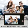 Doorbells 3MP Wifi Video Peephole Doorbell Camera 4.3 Inch Eye Door bell Smart Home HD IPS Screen Night PIR wireless call For IOS Andriod HKD230918