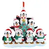 Ornamento di Natale Famiglia Pinguino Decorazione personalizzata dell'albero di Natale per la casa Decorazione della stanza di Natale JJ 9.18