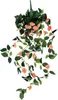 Fiori decorativi Ghirlanda di rose artificiali 3,28 FT Decorazione floreale Fiore di seta Rattan | 7 colori per il compleanno del festival domestico El Dining