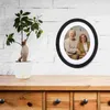 Frames Picture Black Oval 10 Po Classic Wood With Mounting Screws