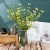 Decorative Flowers 6Pcs Artificial Leaf Bright Colors Non-fading Realistic Simulation Plants For Home Decoration