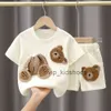 Sommar baby flickor kläder sport barn passar baby pojke kläder set t shirt korta byxor 2 st.