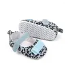 Premiers marcheurs bébé fille coton chaussures rétro printemps automne tout-petits Prewalker infantile fond doux né marcheur 0-12M léopard Mary Jane