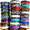 30pcs / lot Design unique Top mixte en acier inoxydable Shell Ring de haute qualité confort-fit hommes femmes bague de mariage Jewelry207z