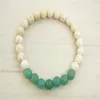 SN0334 New Bohemia Jewelry Whole Women Mens Unisex Bracelet Meditation Yoga beaded howlite Green Aventurine bracelet305O