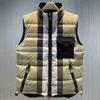 Coletes designer de luxo mulheres para baixo colete clássico xadrez casaco de inverno engrossar homem mulher roupas à prova de vento unisex reversível S-XXL hkd230918