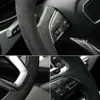 Alcantara Carbon Fiber Leather Steering Wheel Stitch Wrap Cover For Tesla Model3245T