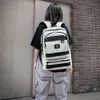 Pparies- New Backpack Men's Trendy Brand Fashion Trend Personality High School Student School Bag Korean Version Versatile Couple Backpack