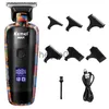 Barbeadores elétricos Kemei Aparador de barba para homens Máquina de cortar cabelo elétrica Máquina de corte de cabelo de borda recarregável Aparador de corpo de corte de cabelo poderoso x0918 x0919