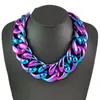 Choker Colorful CCB Acrylic Big Chain Necklaces Statement Necklace For Women Bib Collar Chunky Torques Hiphop Jewelry