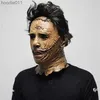 Kostüm Aksesuarları Texas Chainsaw Massacre Deri Yüzü Maskeleri Lateks Korkunç Film Cadılar Bayramı Cosplay Kostüm Partisi Etkinlik Oyuncaklar Oyuncaklar Karnaval Maskesi 825 L230918