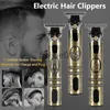 Elektryczne gówniane lcd Włosy Clippers Profesjonalny krojenie włosów broda broda dla mężczyzn fryzjer sklep elektryczny golarka vintage t9 fryzjer x0918