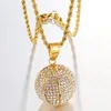 Hip Hop Iced Out Bling Basketball Stainess Steel Necklaces & Pendants For Men Jewelry Charm With Chains266E