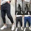 Marca calças masculinas hip hop harem joggers calças masculinas dos corredores sólido psiquiatra tornozelo calças moletom tamanho M-2XL239R