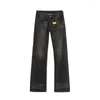 Damesjeans Dames Lente Herfst Laagbouw Taille Wassen Volledige denim broek