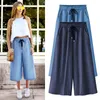 Women's Pants Women Cotton Wide Leg Loose Casual High Quality Summer Solid Color Capris Trousers Plus Size M-6XL