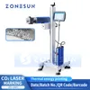 ZONESUN Laser Coding Engraver Marking Machine Date QR Barcode Printing Glass Plastic Bottle Leather Wood Production Line ZS-LM1