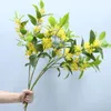 Decoratieve bloemen gesimuleerde plantdecoratie Realistische kunstmatige osmanthus geurtak Niet-verwelkende kunst voor thuiskantoor Decor Klein