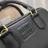 Высокое качество, модная сумка для боулинга Miui Arcadie Lolita, женские мужские сумки-клатчи с верхней ручкой, сумки через плечо из натуральной кожи, сумки-тоут, дизайнерские роскошные сумки на ремне