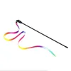 Cat Toys Interactive Rainbow Wand Kitten Teaser Stick String Ribbon Charmer Pet Play Chase Exercise For Indoor Extended Long 70Inch Dr Dhgbq