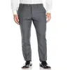 Pantalon de costume gris clair pour hommes, sur mesure, pantalon habillé, long, décontracté, coupe slim, plat, confirmation de la taille, p5122903