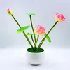 Decorative Flowers Artificial Simulation Mini Silk Lotus 4 Colors Green Plants Ornaments For Home Garden Table Wedding Party Decoration Fake