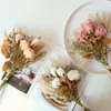 Dekorativa blommor Rose Fake Grains Bunches Fabric Bouquet för heminredning Party Tillbehör Blomvägg Bröllop Bakgrund Floral