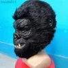 Akcesoria kostiumowe King Kong Gorilla Maska Hood Monkey Lateks Maski Halloween impreza Cosplay Cosplay Horror Gead Maska dla dorosłych 220812 L230918