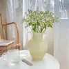 Vasos estilo nórdico vidro ins tipo sala de estar ornamentos creme cor vasos de flores para flores secas acessórios de mesa