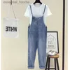 Womens Jumpsuits Rompers Youth New Style Hot Sale 2023 Korean Style Loose Slimmer Look Plus Size Fat mm Denim Overalls Women Spring Summer AnkleLength Pants Student S