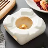 Assiettes créatives en céramique blanche, vaisselle chauffante de Style chinois, décoration de cuisine pour la maison