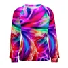 Damen Hoodies Farbe Tie Dye Casual Winter Abstrakter Kunstdruck Kawaii Hoodie Frau Langarm Oversize Klassisch bedruckte Sweatshirts