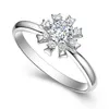 Cluster Rings 14K AU585 Vitt guldring Kvinnor Bröllopsdag Engagemang Party Flower 8 Claw Round Moissanite Diamond Elegant 2367