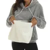 Sweat à capuche Long en coton pour femme, épais, avec grande poche, couleur unie, robe pour automne et hiver