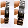 Top Ceramic Watch for Woman Quartz Movement Lady Wristwatch Steel Band RD28307Z