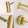 Adjustable Swing Arm Wall Lamp Nordic Creative Gold/Black LED Reading Wall Mounted Lights For Hotel Foyer Bedroom Bedside Decoration LL