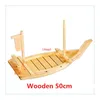 Sushi outils plateau en bois sashimi bateau plateau de glace sèche sushi vaisselle cuisine japonaise en bois bambou outil 230918