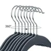 Hangers Pack Of 12 Flocking Trouser With Bar And Clips Suit Hanger Thin Non-Slip Space Saving 360 Rotating Hook For Suits/Shi