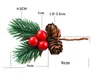 Künstliche Kiefernnadeln, Weihnachtskiefernblätter, kleine Beeren, Tannenzapfen für Blumenarrangements, Kränze, Hochzeitsgeschenkboxen, Garten-Weihnachtsbaumdekorationen