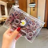 100 PCS/ロット小さな髪のネクタガムカラフルなナイロンラバーバンドロープドールヘアアクセサリーBaby Bagryのためのブラックエラスティックヘアバンド