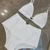 Triângulo Estilo Simples Senhoras Bikini Set Designers Dois Pice Set Mulheres Swimwear Sexy V Neck Swimsuit