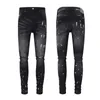 Jeans Skinny Fit PB Viola Hommes Uomo Denim Elastico Effetto Verniciato Strappato Plus Taglia 38