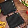 Brotbackautomaten Top Verkauf 3X Gegrilltes Sandwich Panini Maker Toast Frühstück Maschine Pan Nonstick Aluminium Flip Küchenwerkzeug