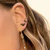 Orecchini a cerchio moda multicolore zircone fiore minimo per le donne piccolo unico orecchino cartilagineo gioielli piercing al trago